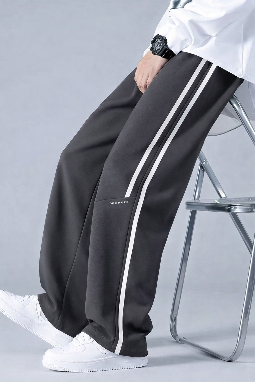 Stripe SweatPants - Grey