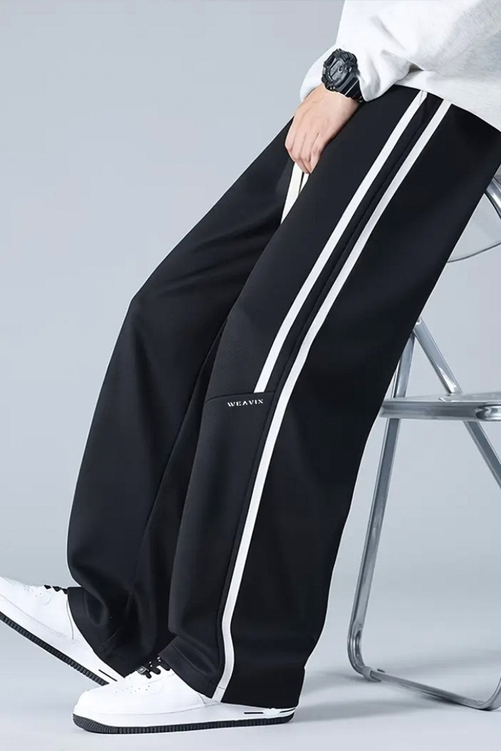 Stripe SweatPants - Black