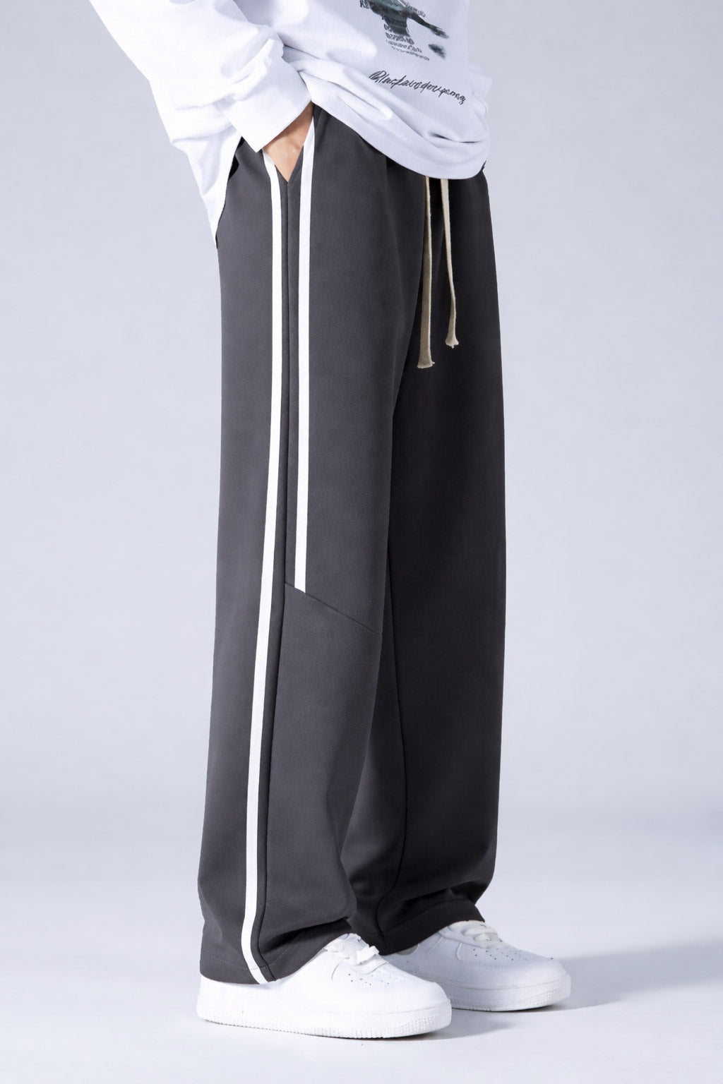 Stripe SweatPants - Grey